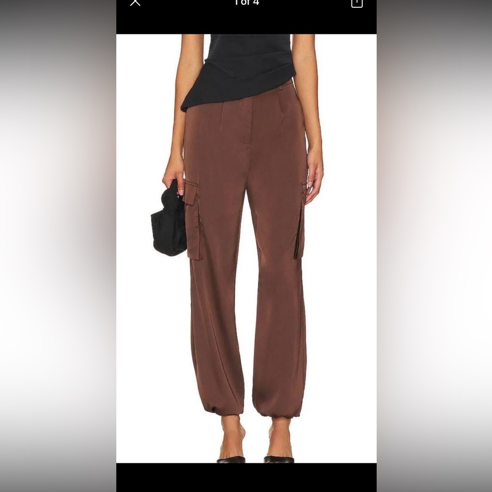 Superdown silk cargo pants